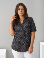 Блузка БЛ-122/ришелье-черный