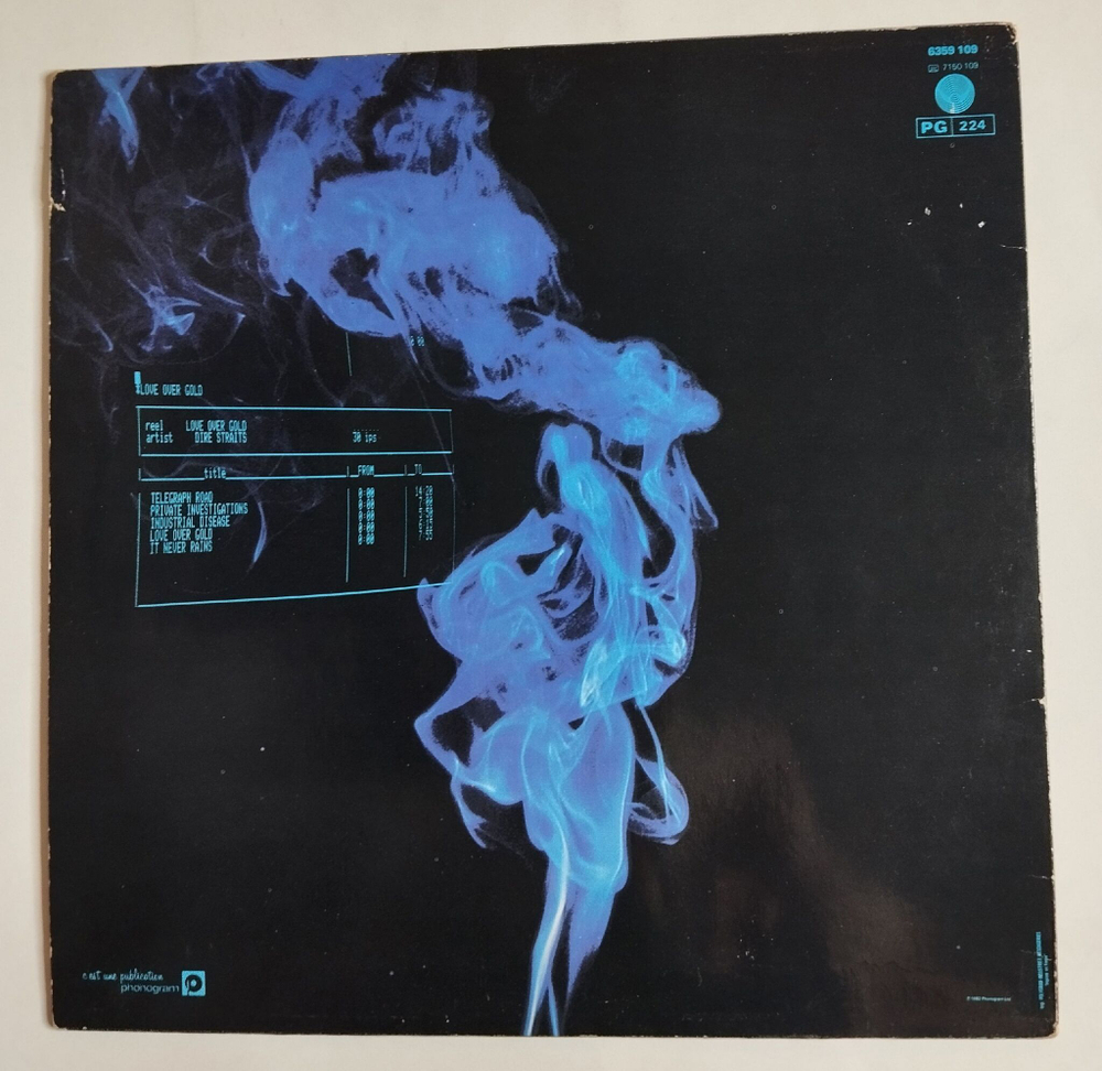 Винтажная виниловая пластинка Dire Straits Love Over Gold (France 1982)