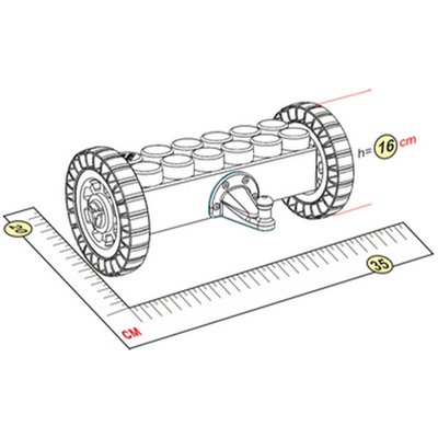 Подвижная платформа 35x20x16 см GigaBloks 7,5"