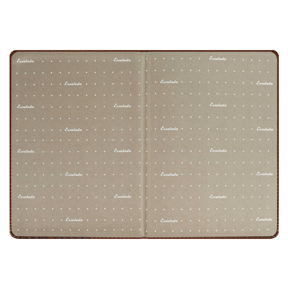 Ежедневник датированный 2026 ESCALADA, А5, 176 л., арт. 70219/ 15 САРИФ КОРИЧНЕВЫЙ (кожзам: 146x211 мм, твёрдый переплёт с поролоном, материал обложки: искусственная кожа "Сариф"; декор: блинтовое тиснение; способ крепления блока: ниткошвейный; вн. б