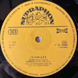 Винтажная виниловая пластинка LP Вацлав Заградник Vaclav Zahradn k, East All Stars Band, Interjazz (Чехословакия 1973)