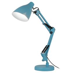 Настольный светильник ЭРА N-123-E27-40W-LBU Е27 с основанием голубой