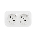 Розеточный блок двойной с заземлением со шторками IP20 16А 250В белый Quteo Legrand
