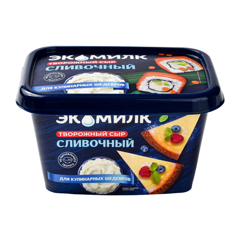 Крем чиз сыр творожный "Экомилк" 60%, 350 г