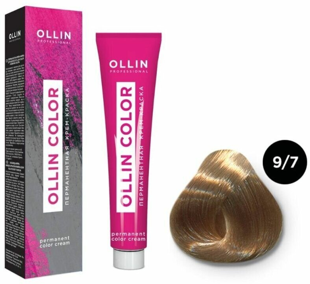 OLLIN COLOR 9/7 блондин коричневый 60мл Перманентная крем-краска для волос
