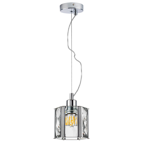 722014 Люстра LIMPIO 1х40W E27 ХРОМ/ПРОЗРАЧНЫЙ