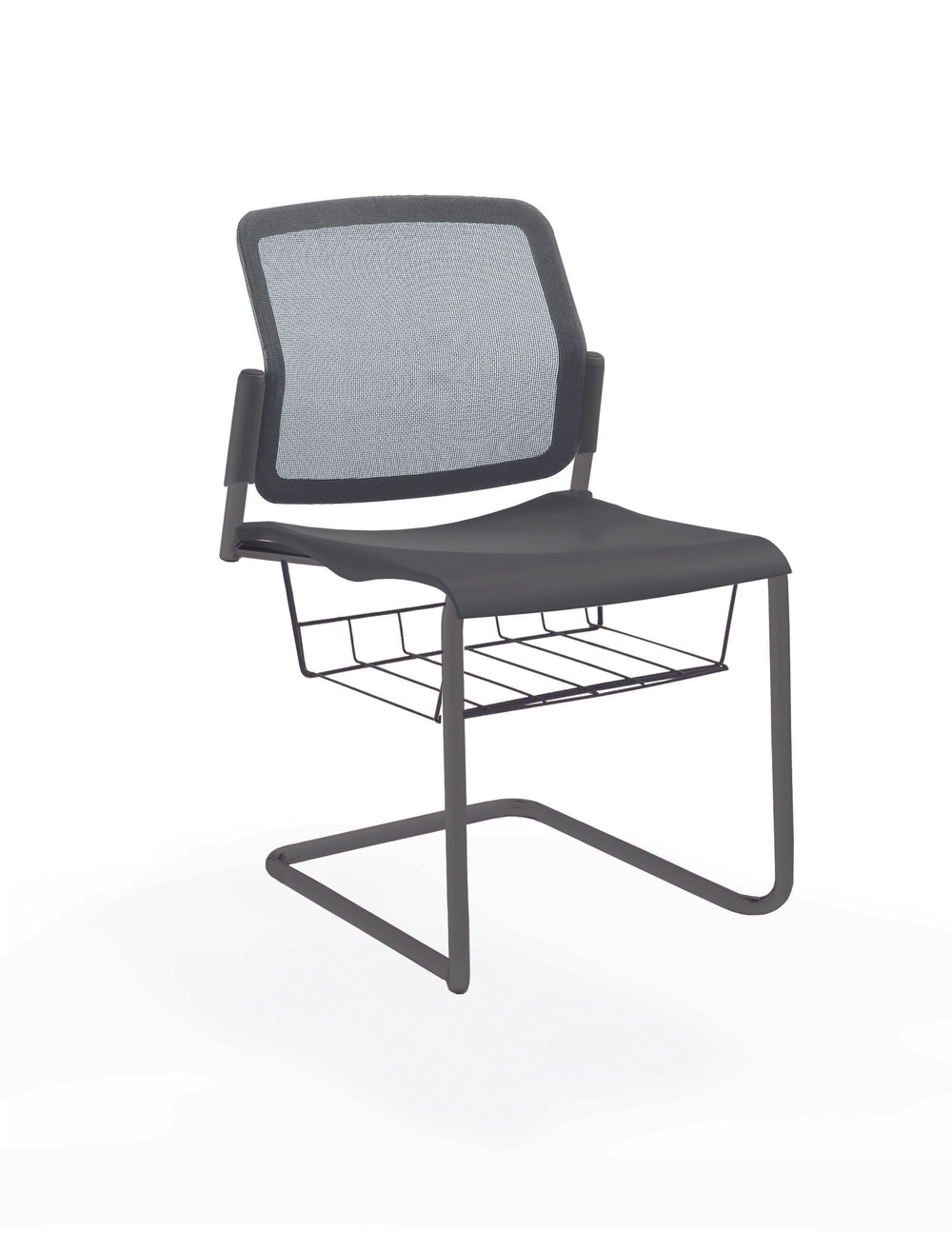 Movie стул на кантилевере со спинкой-сеткой