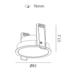 Светильник встраиваемый MUNICH под лампу GU10,  цвет черный,  D82xH57, 2мм,  IP20