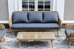 "Прованс" лаунж-зона плетеная из искусственного ротанга, цвет соломенный