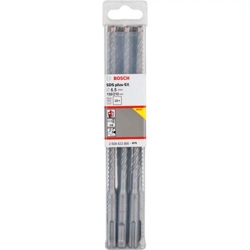 Бур по бетону SDS plus-5X 6,5x150x210 мм, 10 шт. BOSCH 2608833895