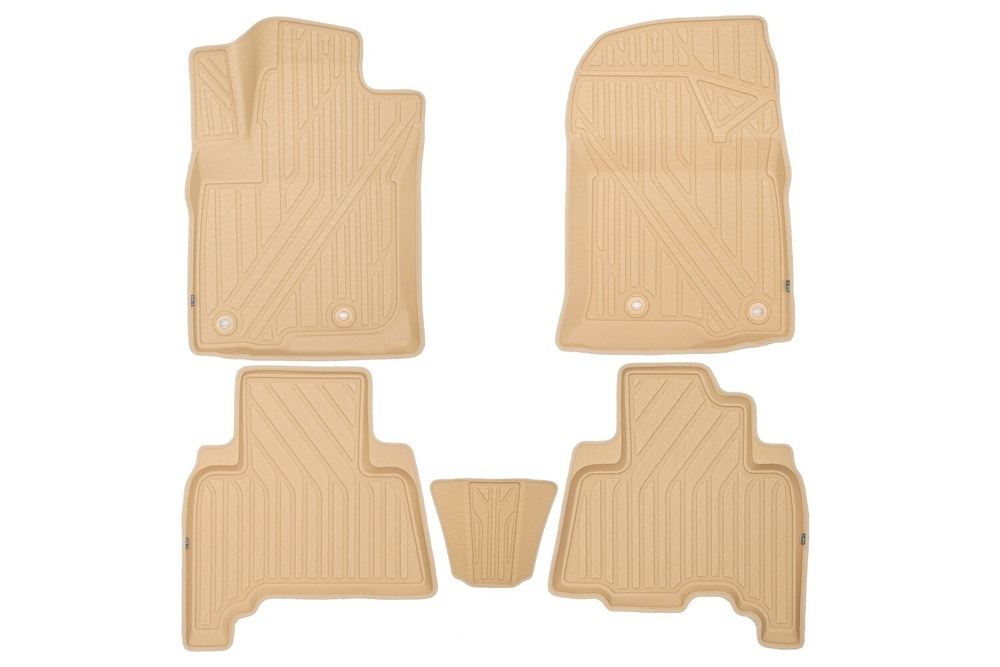 Коврики KVEST 3D в салон LEXUS GX, 2013-, 5шт. (полиуретан, бежевый, бежевый) KVESTLEX00004KB2