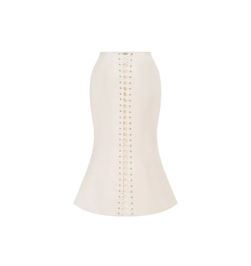 Юбка белая джинсовая