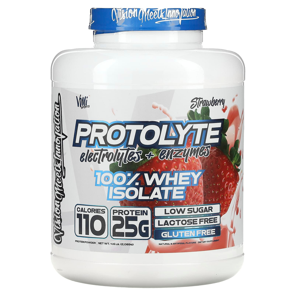 VMI Sports, ProtoLyte, 100% изолят сыворотки, клубника, 2089 г (4,6 фунта)