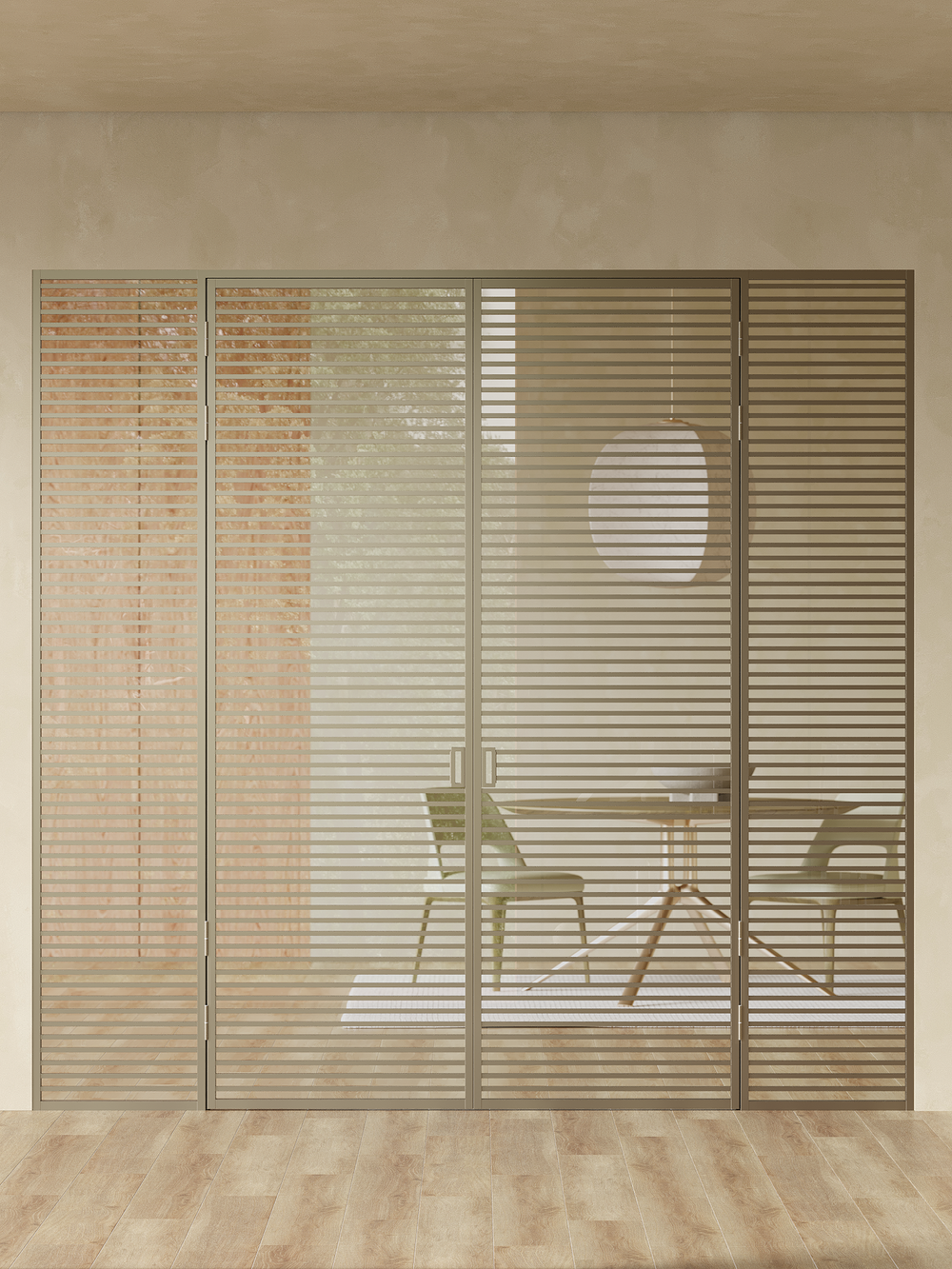 Распашная алюминиевая перегородка Minoli 15