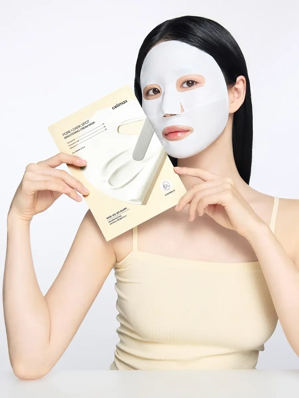 Celimax Осветляющая кремовая маска с ниацинамидом и керамидами Pore+Dark Spot Brightening Cream Mask 20 гр х 4 шт