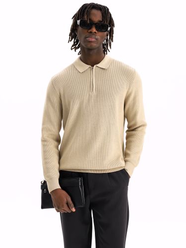 Джемпер поло на молнии мужской