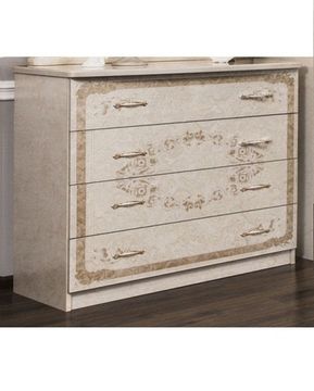 Комод ПАТРИСИЯ 4 ящика корень крем глянец