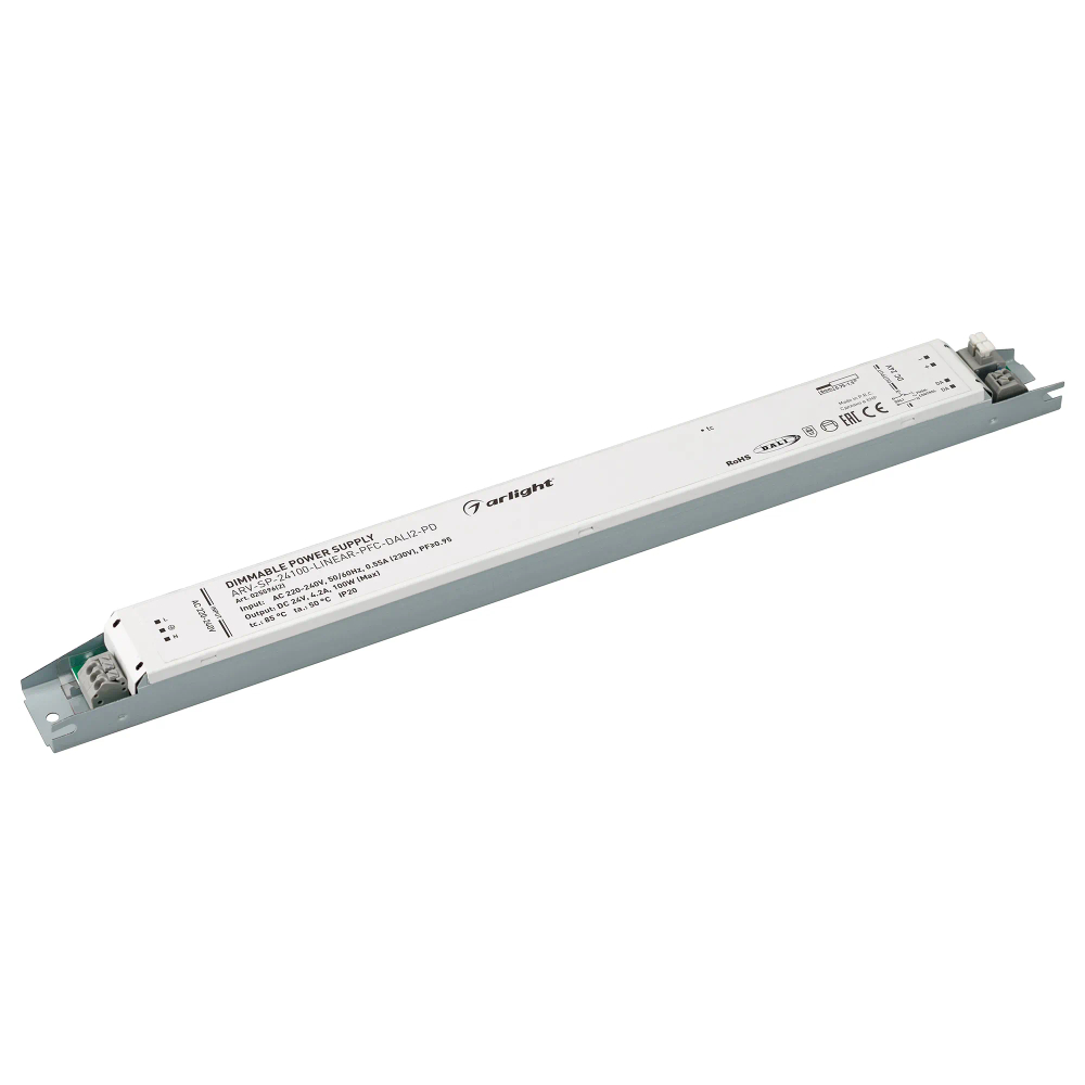 Блок питания ARV-SP-24100-LINEAR-PFC-DALI2-PD (24V, 4.2A, 100W) (Arlight, IP20 Металл, 5 лет) 025596(2)