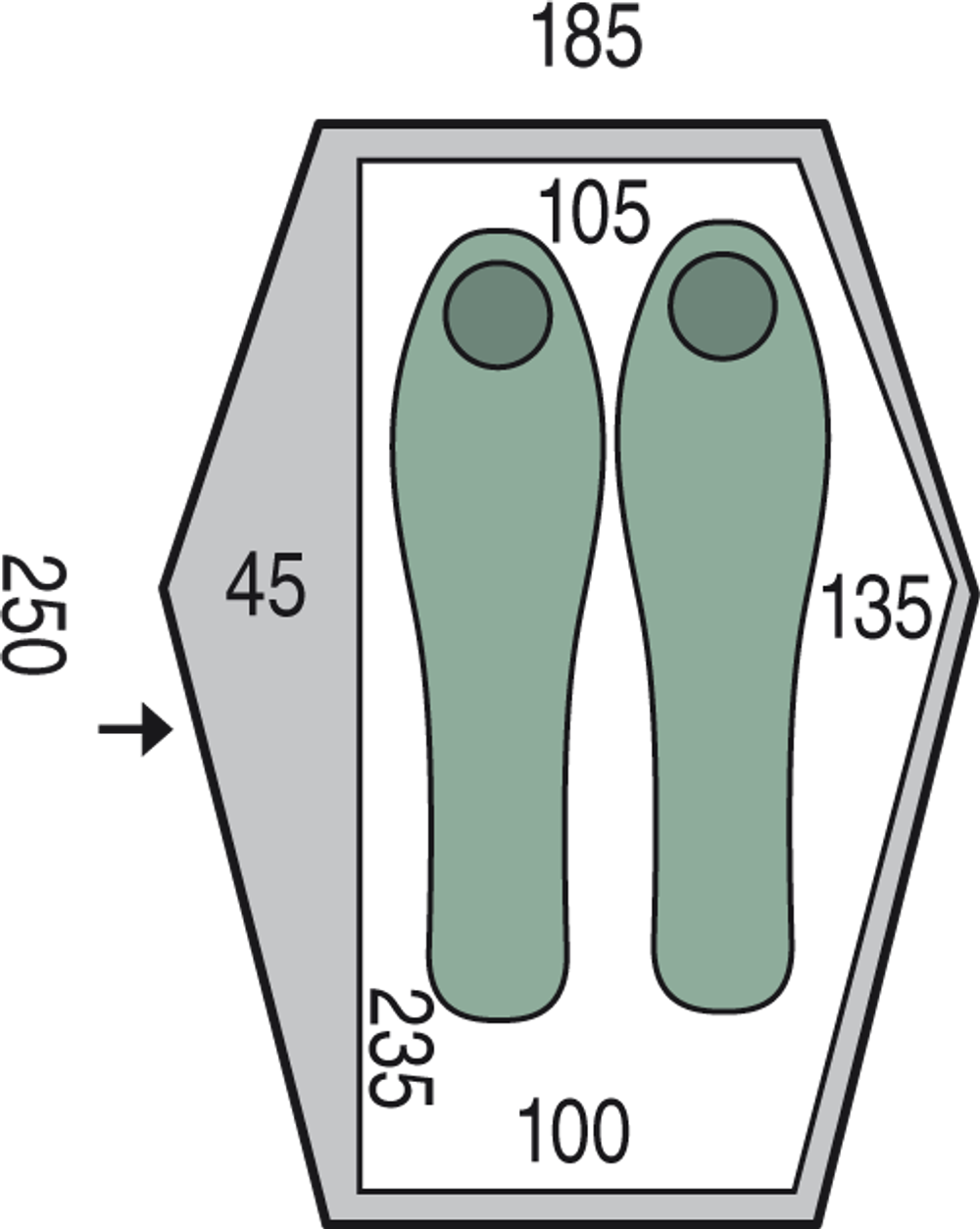 Палатка Pinguin Echo 2 DAC