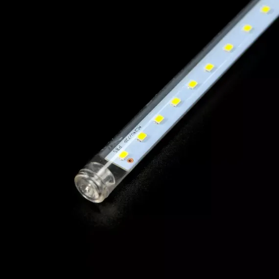 Гирлянда Тающие сосульки 10*0.5 м., 24V., 600 холодных белых LED ламп, коннектор, черный ПВХ, LTC (CCL600-10-1W)
