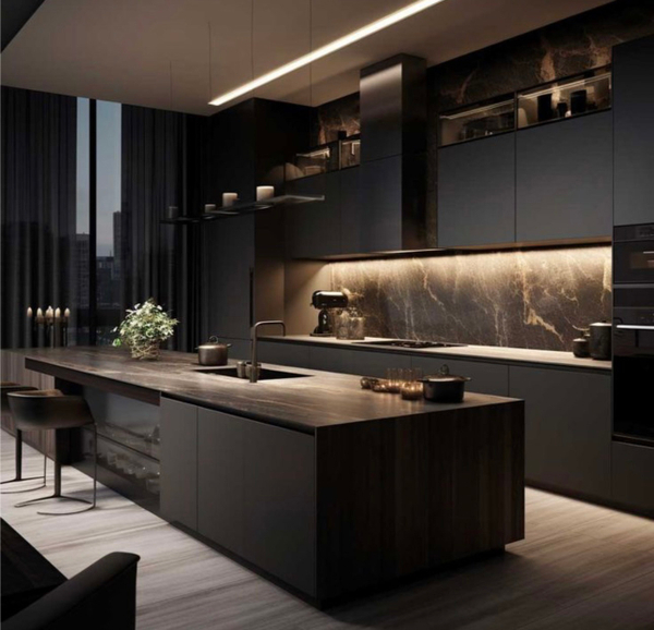 Примеры современных кухонь в дизайне из интернета