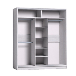 Шкаф-купе с зеркалом Strike 1800 Ясень Анкор светлый