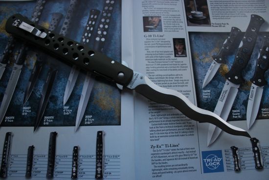 Складной нож Cold Steel 26SY6 Ti-Lite 6 Lynn Thompson c клинком из стали 440C, рукоять Zytel