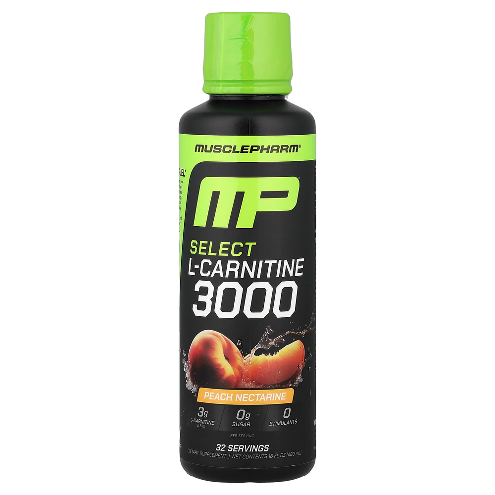 MusclePharm, L-карнитин 3000, персиковый нектарин, 3000 мг, 480 мл (16 жидк. унций)
