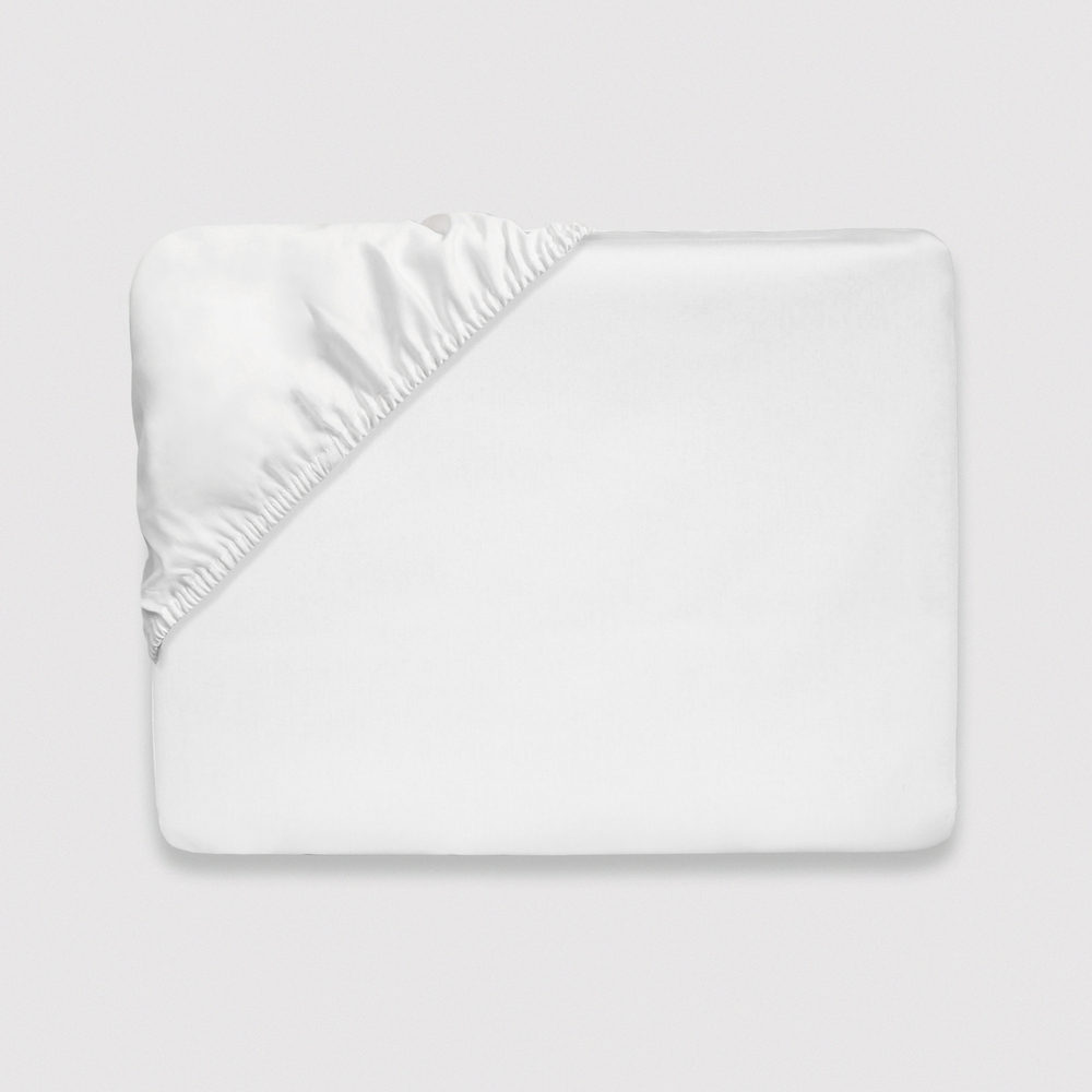 Постельное белье 2 спальное евро макси Сlaire&Caroll George белое с темно-коричневым кантом