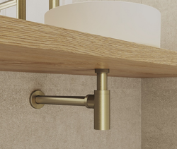 Бутылочный сифон для умывальника, матовое золото, Optima Home, IDDIS, OPTMG00i84