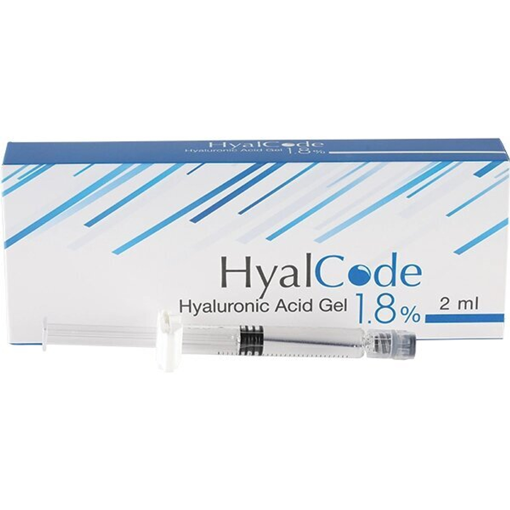 Биоревитализант Hyal Code 1,8% гиалуроновая кислота 2400 -2600 кДа 1 уп (2 мл)