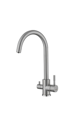 Смеситель для кухни Haiba с подключением фильтра, нержавеющая сталь, сатин HB 43828