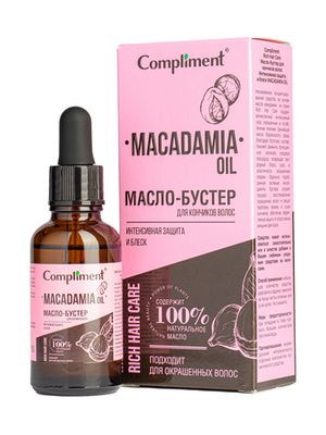 Compliment Rich Hair Care Масло-бустер для кончиков волос Интенсивная защита и блеск MACADAMIA OIL