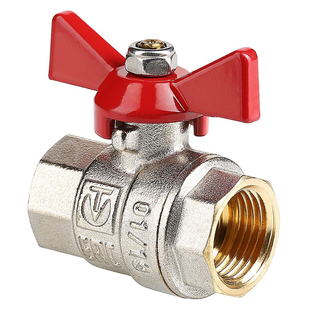 Кран шар. Valtec VT.217.N.04 BASE ВВ 1/2" бабочка