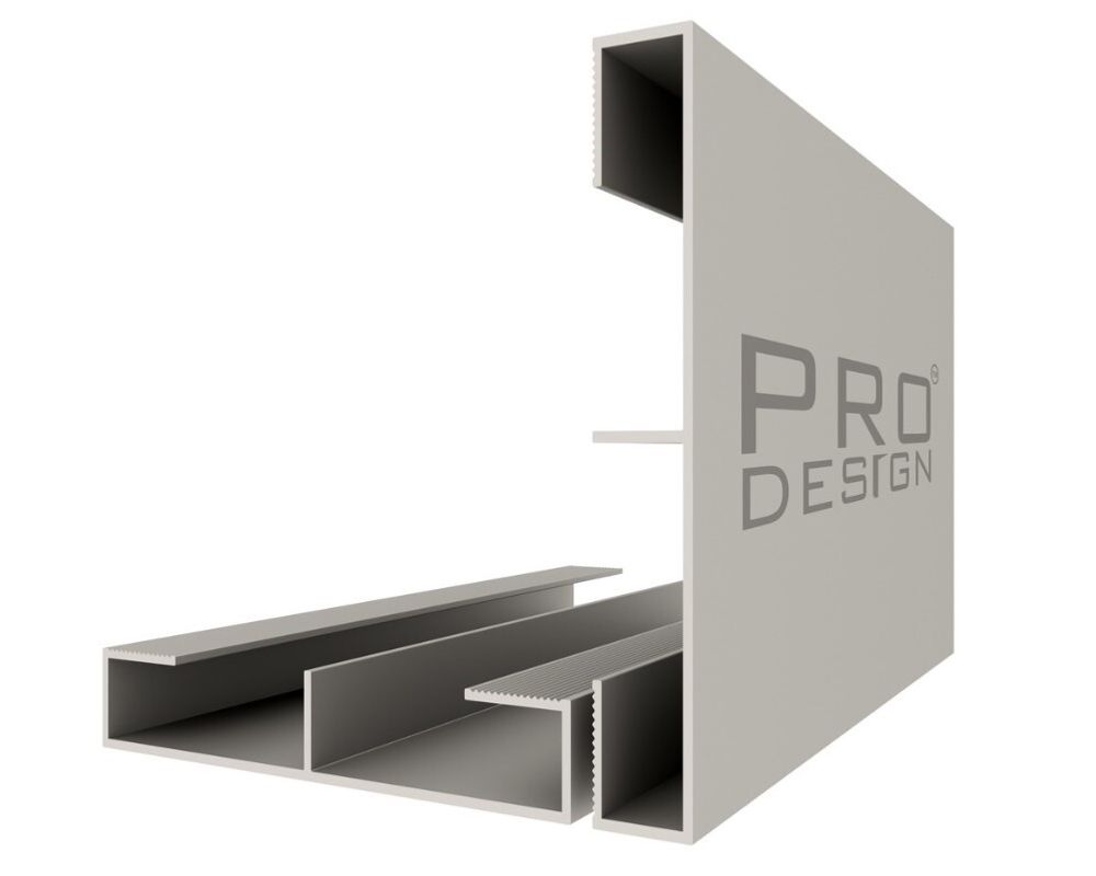 Вставка в плинтус Pro Design 1965 анодированный, 2700x12x80 мм