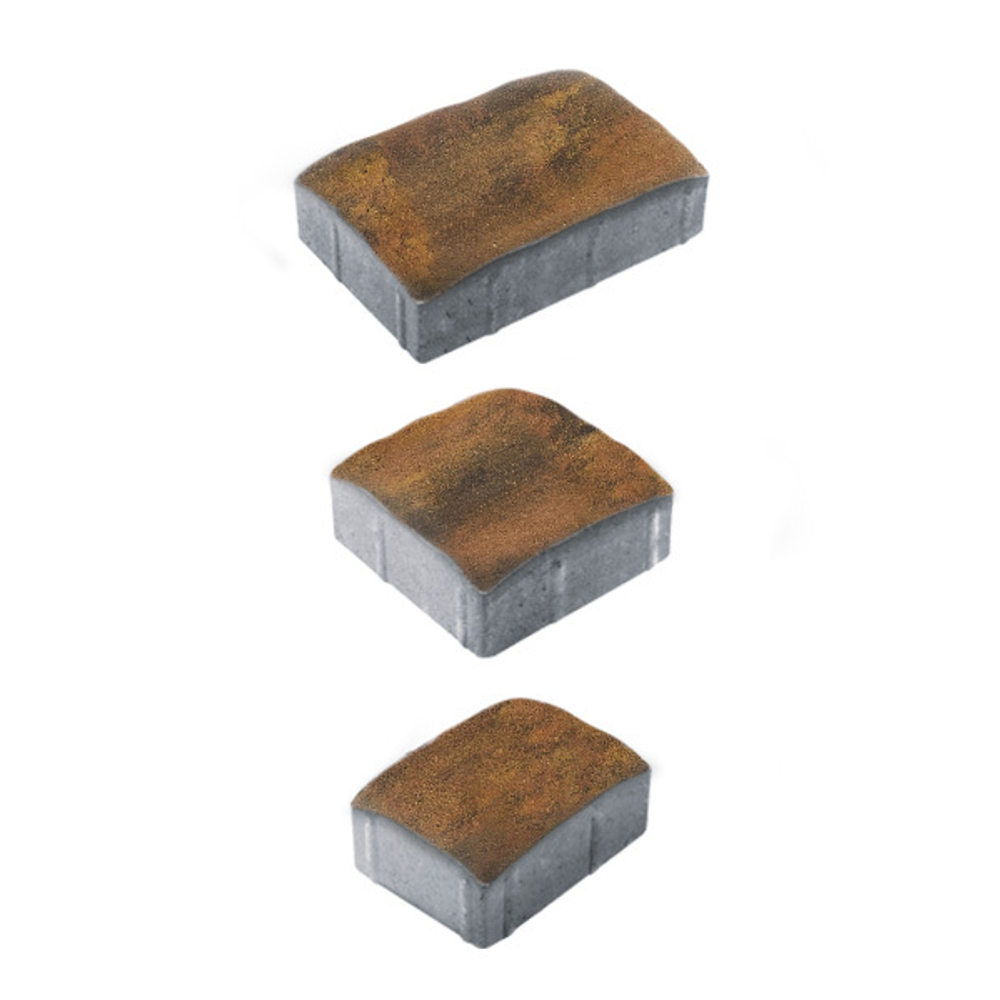 Тротуарная плитка УРИКО, комплект из 3 видов плит, Листопад гладкий Саванна