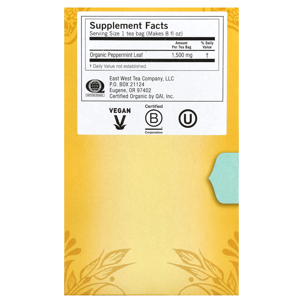 Yogi Tea, Purely Peppermint, без кофеина, 16 чайных пакетиков, 24 г (0,85 унции)