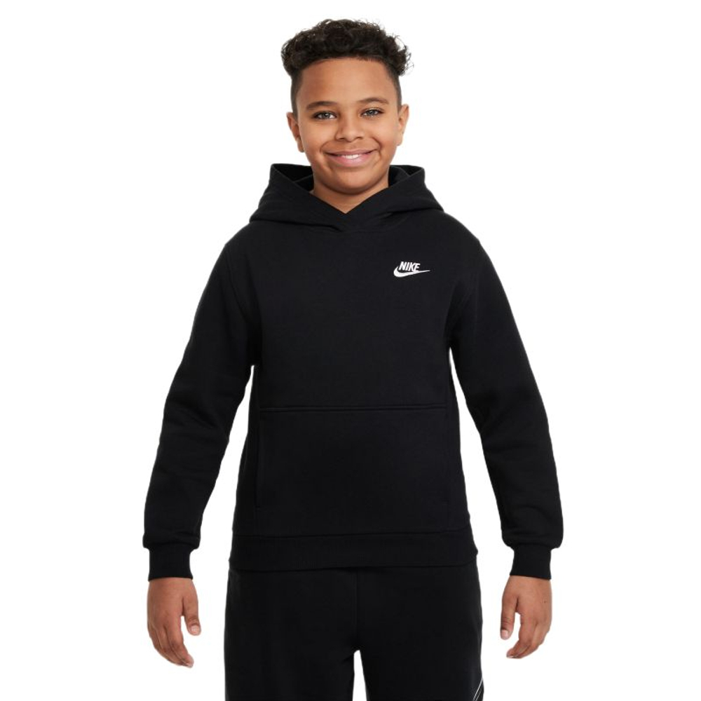 Детская теннисная толстовка Nike Sportswear Club Fleece Pullover - black/white