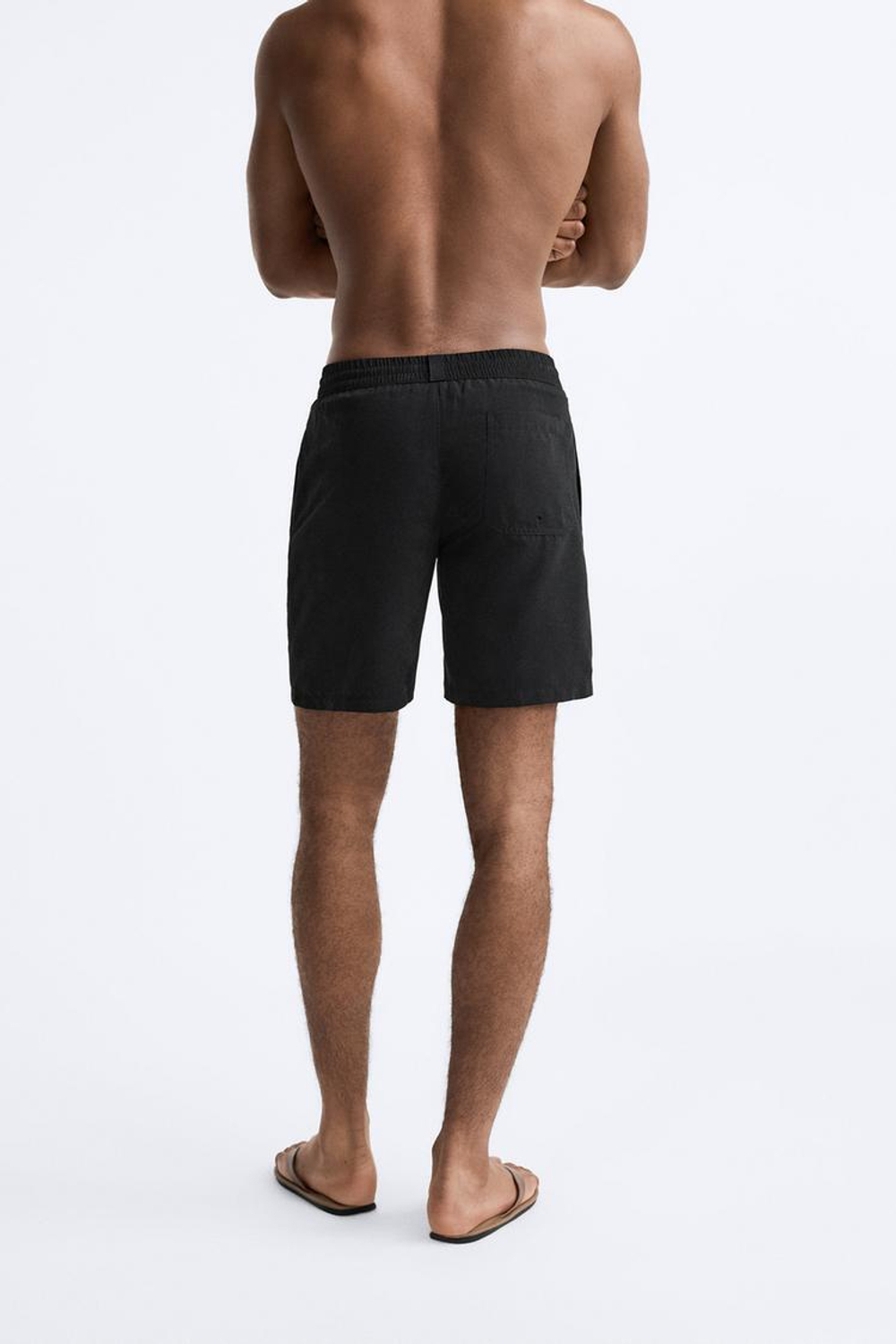 ZARA ДЛИННЫЕ ПЛАВКИ, ЧЕРНЫЙ