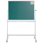 Доска для мела/магнитно-маркерная НА СТЕНДЕ 100х150 см, 2-сторонняя, зеленая/белая, STAFF, 238006