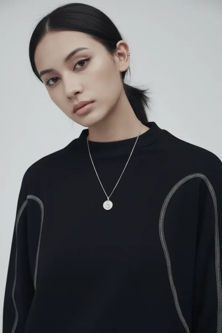 Пуловер женский с контрастной строчкой «TERTY»