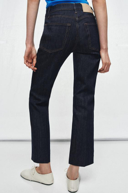 ZARA ДЖИНСЫ BOOTCUT СО СРЕДНЕЙ ПОСАДКОЙ — ZW COLLECTION, СИНИЙ