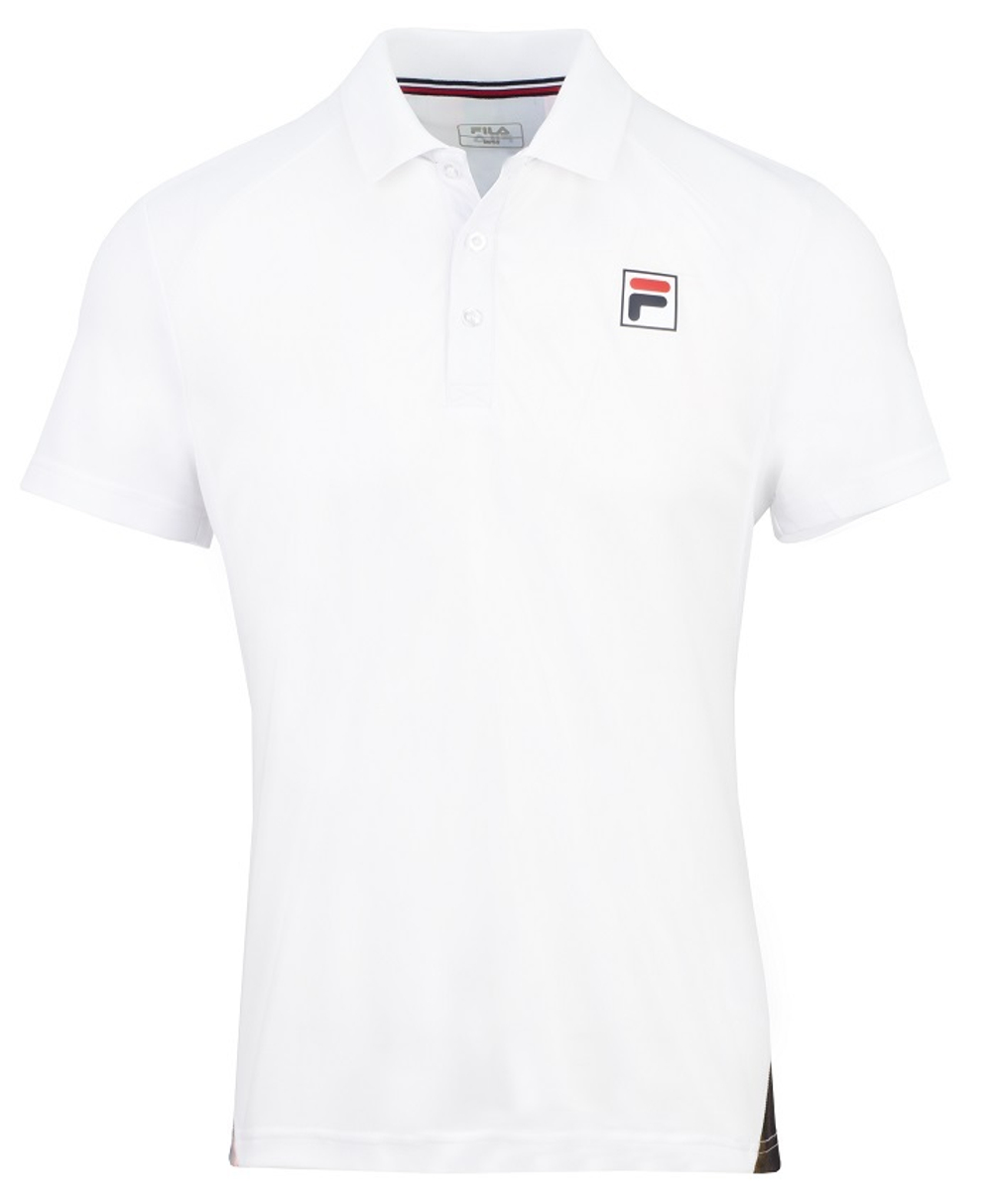 Мужское теннисное поло Fila Polo Arnaud - white/разноцветный