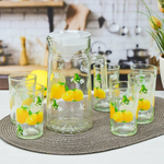 Набор для напитков 7 предметов (кувшин, 6 стаканов) "Лимон"