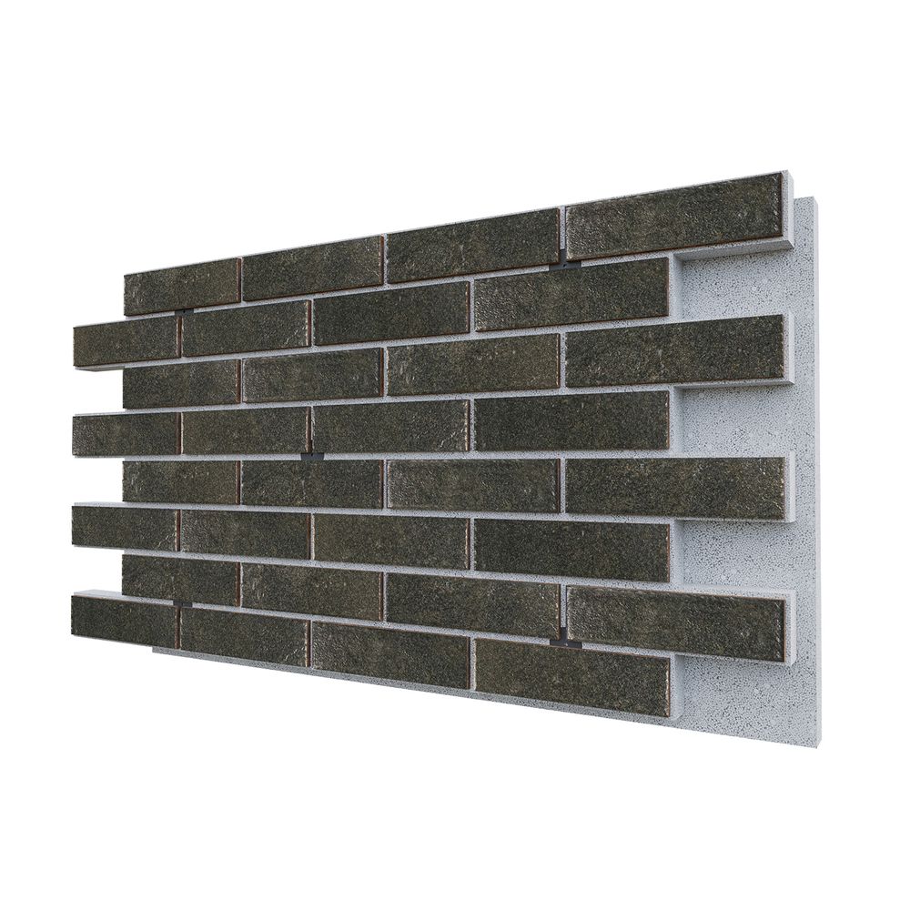 Негорючая термопанель ППС PRO Paradyz Viano Antracite Elewacja 0,60 м², 1020x600 мм