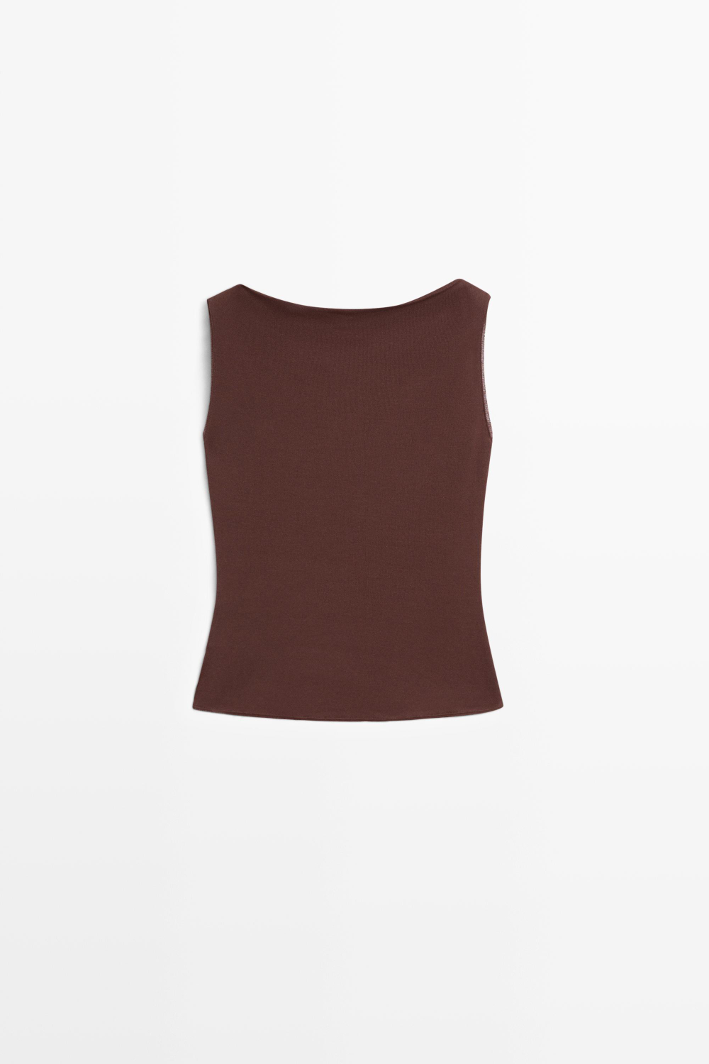 Massimo Dutti Топ из 100% хлопка, баклажанный
