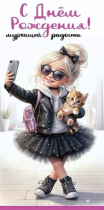 Конверт для денег "С Днём рождения! Мурчащей радости" (Праздник)