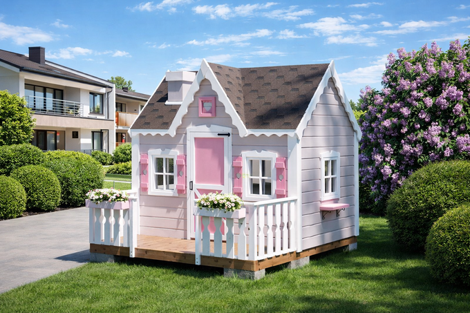 Детский деревянный домик Незабудка люкс