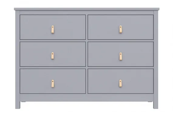 Комод Ellipse Wood 6 ящиков Серый