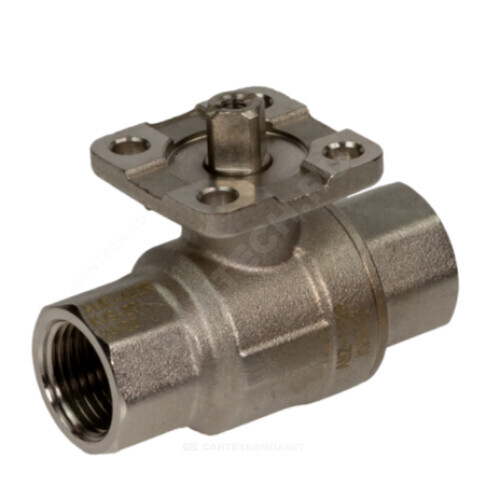 Кран шаровой латунь никель AMZ-112R Ду 15 Ру40 ВР полнопроходной под эл/привод Ридан 082G5406R